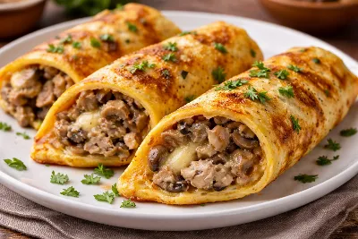 Делаем ресторанный шик на домашней кухне: сытный бризоль с куриным фаршем и лесными грибами на ужин