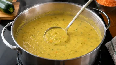 Беру 1 кабачок — варю чан сливочного супа: нежный, густой, без мяса и бульона, а съедаем за вечер