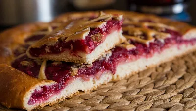 Вкуснейший осенний яблочно-брусничный пирог сделает любой семейный вечер еще уютнее