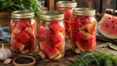 Кусочек лета в банке: простой рецепт маринованных арбузов, который легко повторить на своей кухне