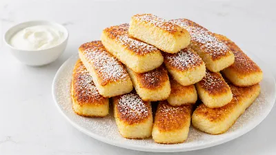 Не сырники, а нежные творожные батончики: мягкие внутри, хрустящие снаружи — готовлю за 10 минут