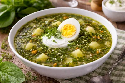 Вкус детства на вашей кухне: зелёный борщ со щавелем — витаминная бомба, после которой не хочется мяса 