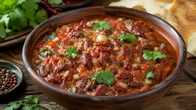 Густой томатный соус, нежная фасоль и пряные нотки специй: готовим лобио, которое влюбляет в себя и надолго остаётся в списке любимых блюд