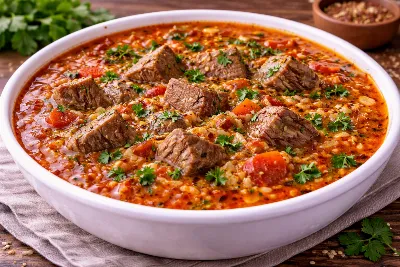Домашний харчо с говядиной и рисом: густой, пряный и такой вкусный. Рецепт, который станет любимым в вашем меню