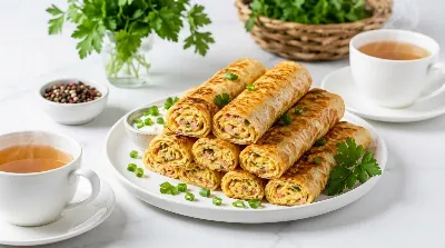 Беру лаваш, простую начинку и кручу трубочки: вкуснее и проще пирожков — хрустящие, тягучие, исчезают за минуту
