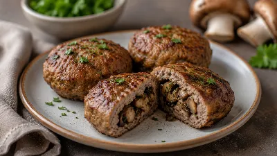 Мясные котлеты больше не будут прежними: добавляю грибы и получаю шедевр! Этот простой приём превратит будничное блюдо в кулинарный хит
