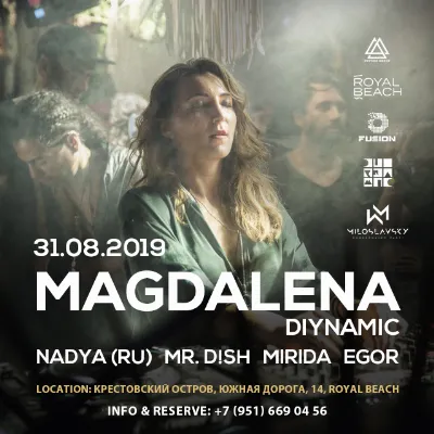 Громкий финал лета в Royal Beach: 31.08 – 23.00 — MAGDALENA!