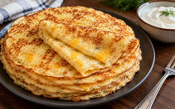 Простой и надежный способ вкусно накормить всю семью в выходные: рецепт самых сырных блинчиков со сметаной