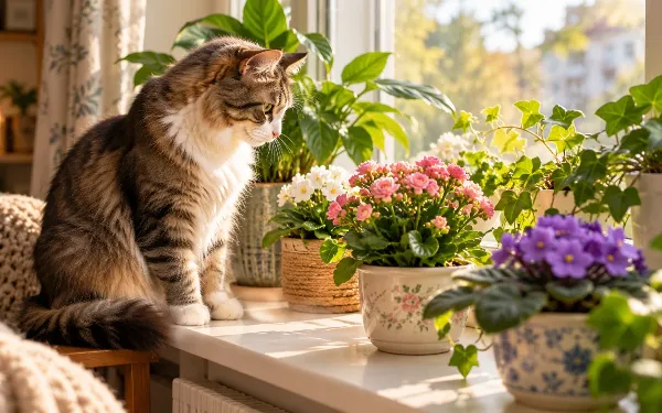 Кошачьих раскопок на подоконнике больше нет: 3 способа защитить цветы от питомца — без криков и наказаний