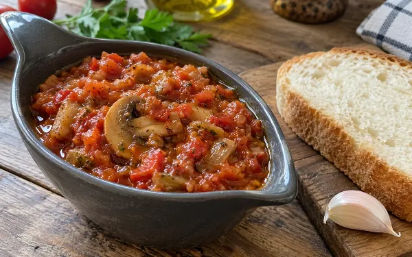Привычную кабачковую икру больше не готовлю на закуску: измельчаю томаты с острым перцем в блендере и делаю грибную аджику