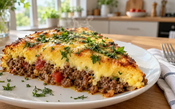 Когда обычная яичница кажется слишком легкой: рецепт плотного мясного омлета под сырной коркой
