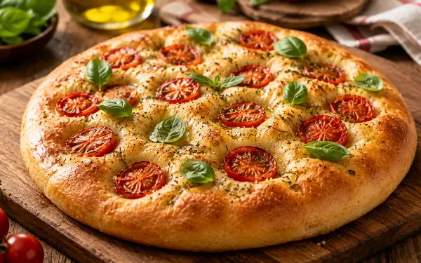 Вкусная альтернатива пицце: готовим сытную лепешку со свежей зеленью и спелыми томатами