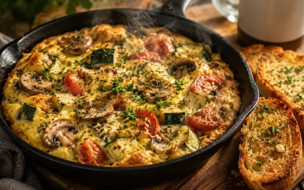 Овощной омлет с грибами: как быстро и вкусно накормить семью полезным утренним блюдом
