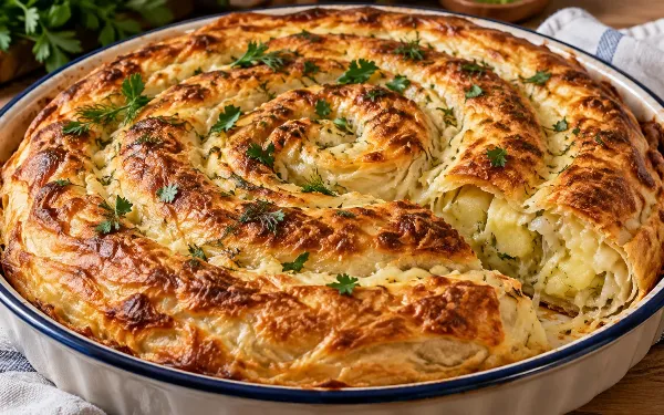 Проще и вкуснее, чем пирожки: ленивая "улитка" из лаваша с картошкой и сыром за 40 минут