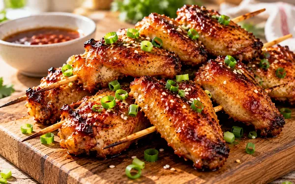 Тот самый вкус с дымком без мангала: превращаем обычные крылышки на шпажках в ресторанную закуску за пару шагов