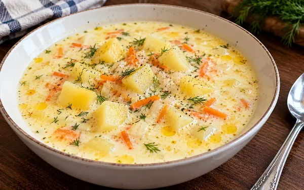 Когда хочется мягкого домашнего завтрака, а каши уже надоели, я готовлю этот молочный суп с картошкой — нежный и сытный
