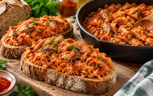 Беру скумбрию и одну пачку риса: готовлю вкуснейший паприкаш, которым мажу хлеб всю неделю