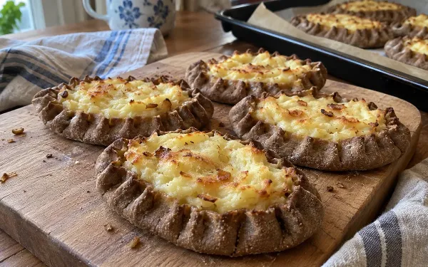 Когда дома просят пирожки, а возиться с дрожжами неохота, я пеку калитки: делюсь простым рецептом на пресном тесте