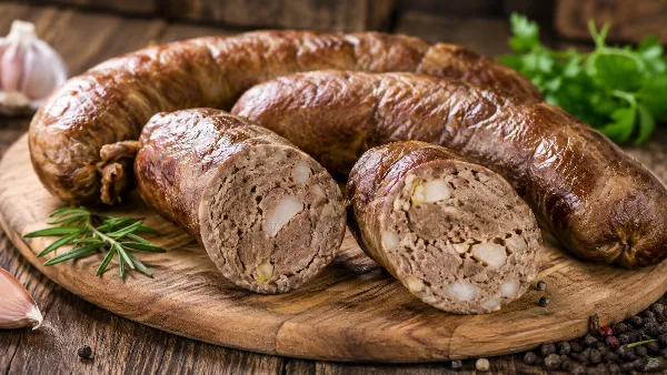 Откройте секрет вкусной домашней колбасы: печёночная основа с салом даёт сочность, а чеснок добавляет пикантности — результат превзойдёт все ожидания