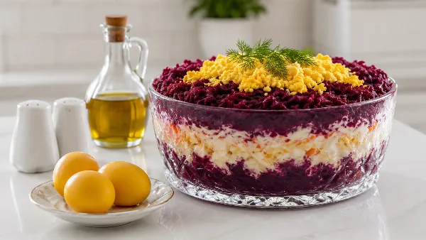Свекольный салат «Царский» — 3 ингредиента, 10 минут, а вкуснее селедки под шубой и винегрета