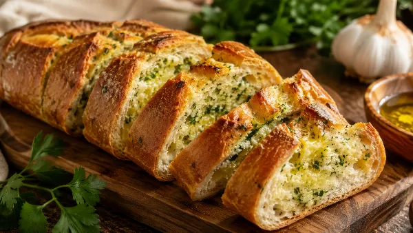Хрустящий снаружи, мягкий внутри, с ярким чесночным вкусом — готовим домашний хлеб, который станет героем любого застолья