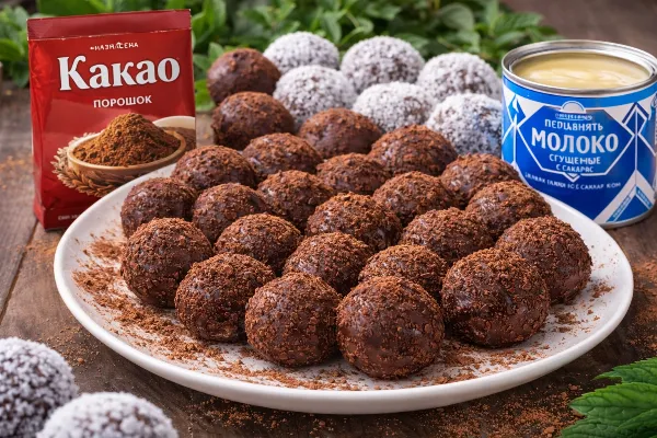 Смешиваю сгущенку с какао — получаю полкило вкуснейших конфет «Бригадейро»: мягкие, шоколадные, тягучие