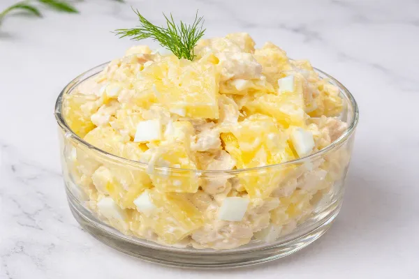 Сливочный, сочный, с легкой сладостью: салат «Беленький», минимум продуктов, 10 минут, а результат — обалденный