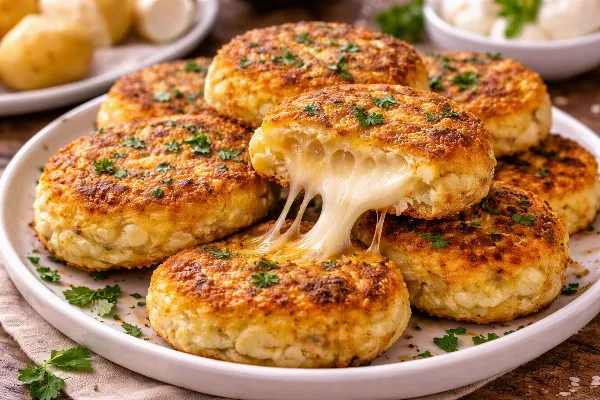 Картофельные сырники с моцареллой: неожиданный хит на вашей кухне. Хрустящие снаружи, нежные внутри — попробуйте новое прочтение классики