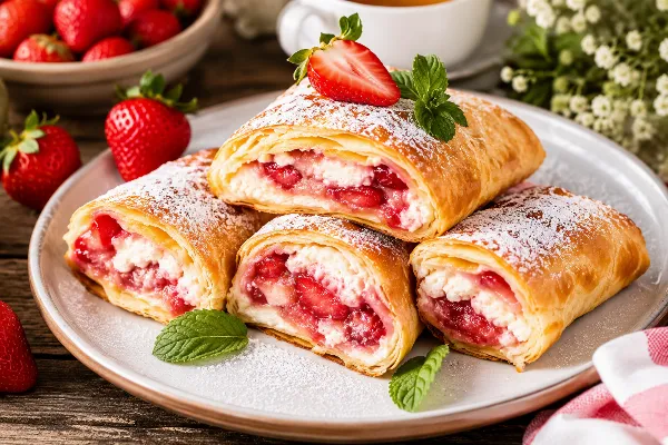 Пирожки с творогом и клубникой — сладкий хит сезона! Просто, вкусно и очень по‑летнему: рецепт внутри