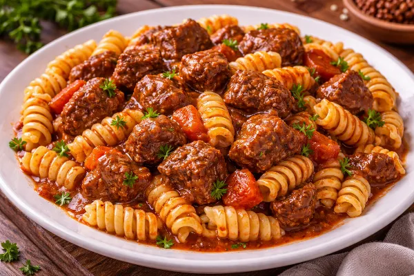 Аппетитные макароны с гуляшом: когда хочется сытно и вкусно поесть без долгой готовки. Просто, традиционно и очень по‑домашнему