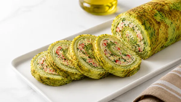1 кабачок и пачка крабовых палочек: нежный рулет-суперзакуска за полчаса — вместо приевшихся салатов и оладьев