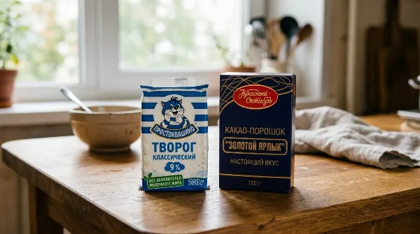 Беру творог и какао, готовлю обалденный десерт к чаю: влажный, насыщенный, тает во рту и не оставляет тяжести