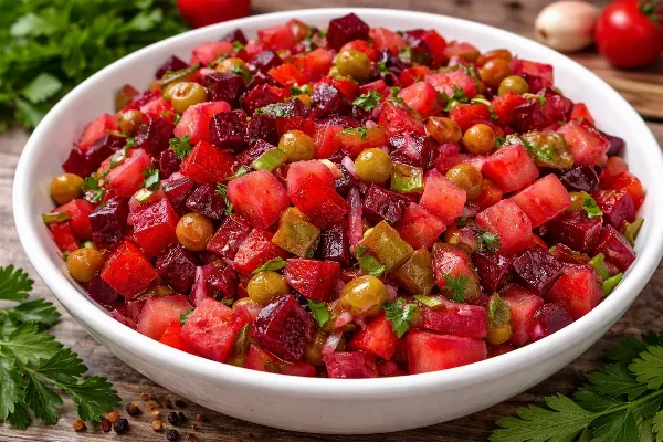 Сделала винегрет по-новому и просто в шоке: райская вкуснятина за 10 минут — ни варки, ни хлопот, а свекла — как из печи, морковка — медовая