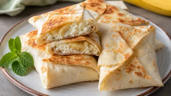 Вкусное утро начинается здесь: готовим сочные конвертики из лаваша с творогом и бананом на завтрак