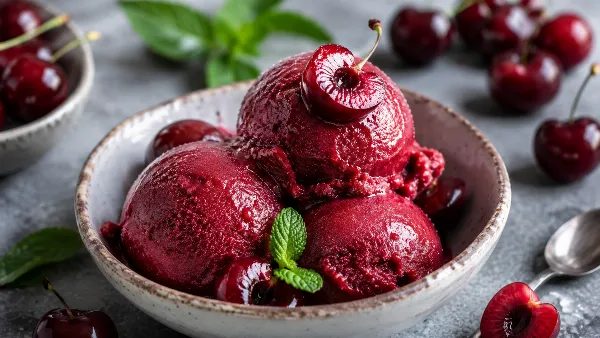Сорбет из черешни — секретный рецепт против жары. Яркий вкус лета, который готовится за считанные минуты