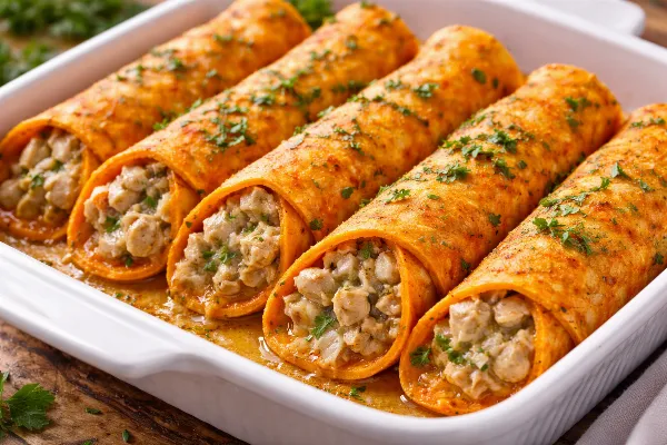Обожаю эти морковные тортильи с курицей: быстро готовятся, ещё быстрее съедаются всей семьёй