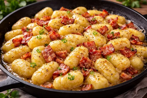 Готовим ньокки, как в итальянском кафе: вкусный домашний рецепт с хрустящим беконом на ужин