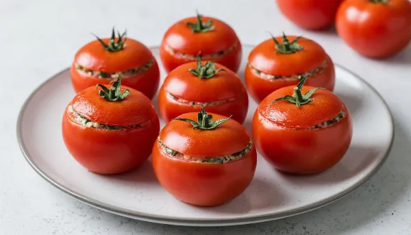 Томаты, фаршированные по‑моему секретному рецепту: вкусны и красивы так, что гости съедают их первыми 
