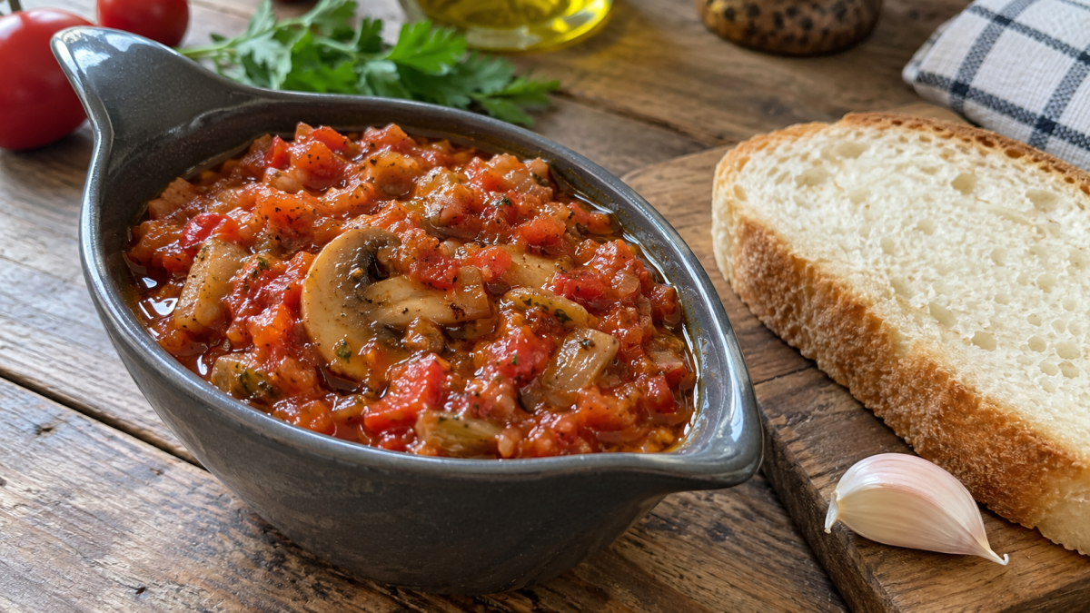 Привычную кабачковую икру больше не готовлю на закуску: измельчаю томаты с острым перцем в блендере и делаю грибную аджику