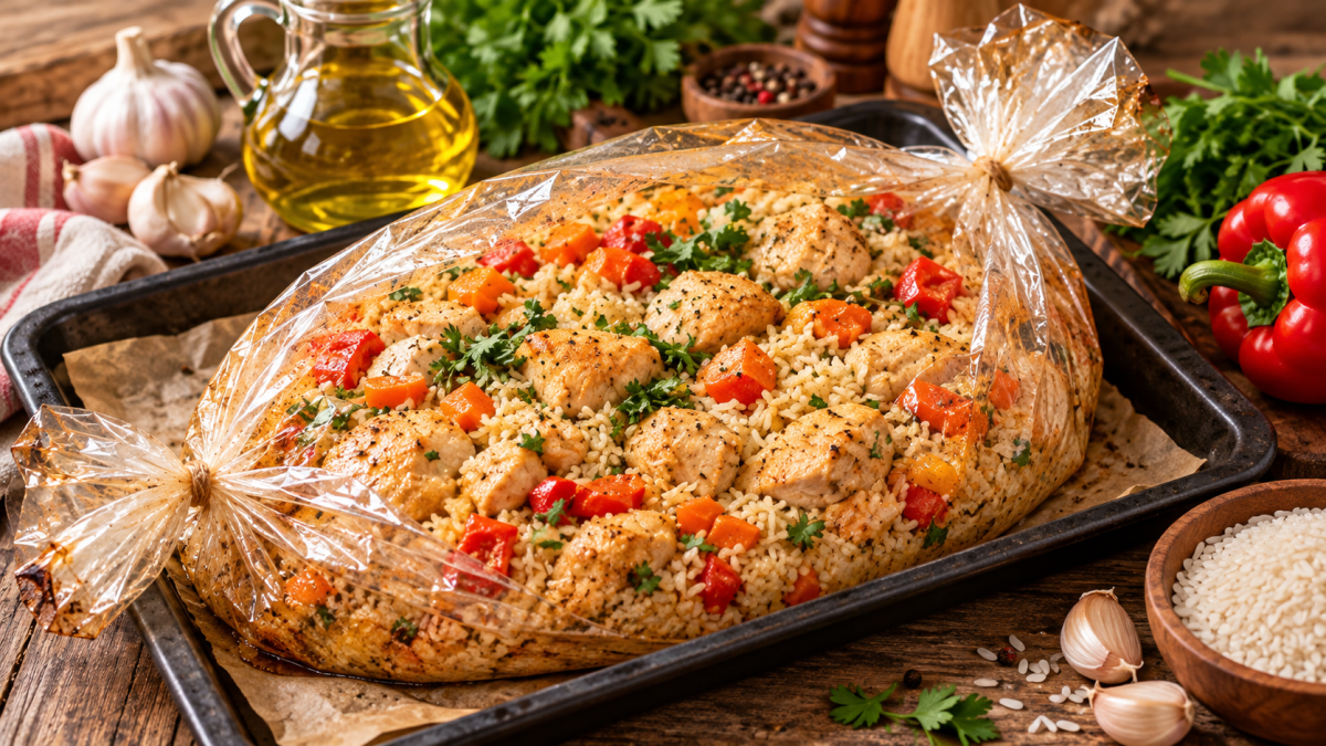 С пловом больше не заморачиваюсь — готовлю рис с курицей в рукаве: такая же вкуснятина, но без лишних хлопот